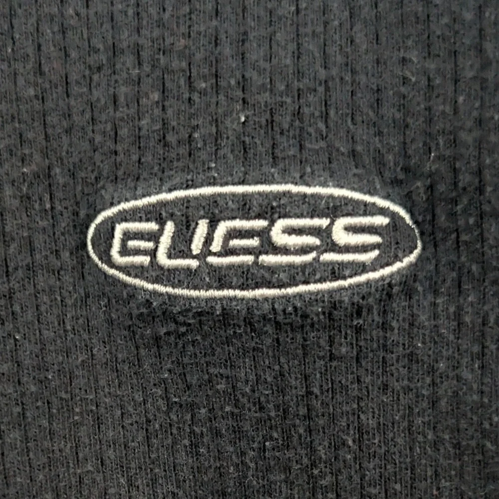 VTG Guess Shirt Men's Large Black V-Neck Ribbed Cotton Skater Streetwear Y2K - Picture 8 of 10